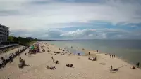 Międzyzdroje plaża zachód cudowny widok z kamery online.