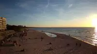 Międzyzdroje plaża zachód cudowny widok z kamery online.
