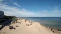 Międzyzdroje plaża zachód cudowny widok z kamery online.