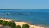 Widok na deptak i Plażę w MIĘDZYZDROJACH