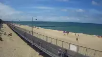 Ujęcie na promenadę i morze w Mielnie.