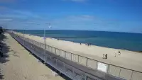 Ujęcie na promenadę i morze w Mielnie.