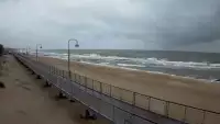 Ujęcie na promenadę i morze w Mielnie.