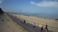 Ujęcie na promenadę i morze w Mielnie.