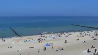 Kamera z widokiem na plażę i promenadę w Mielnie