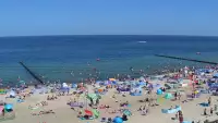 Kamera z widokiem na plażę i promenadę w Mielnie