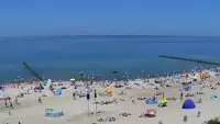 Kamera z widokiem na plażę i promenadę w Mielnie