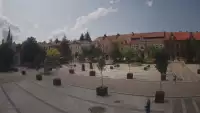 Widok z kamery na Myślenice – miasto powiatowe w woj. małopolskim.