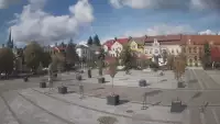 Widok z kamery na Myślenice – miasto powiatowe w woj. małopolskim.