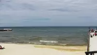 Widok z kamery na molo i plażę w Niechorzu - NOWOŚĆ