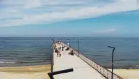 Widok z kamery na molo i plażę w Niechorzu - NOWOŚĆ