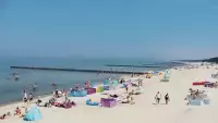 Widok z kamery na molo i plażę w Niechorzu - NOWOŚĆ