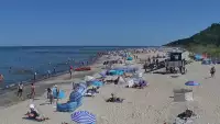 Pobierowo kamera na miasto i plażę