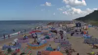 Pobierowo kamera na miasto i plażę