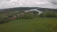 Malowniczy widoczek na Jezioro Solińskie w Bieszczadach.