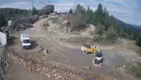 Zdjęcie z kamery na górną stację w ośrodku narciarskim Skolnity ski w Wiśle.