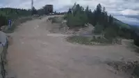 Zdjęcie z kamery na górną stację w ośrodku narciarskim Skolnity ski w Wiśle.