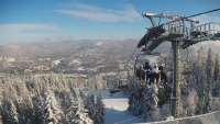 Skolnity SKI w WIŚLE - widok na kolej krzesełkową.