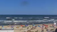 Stegna kamera bulwar, plaża i morze.