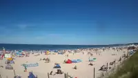 Kamera na plażę w Świnoujściu na żywo przepływające promy.