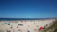 Kamera na plażę w Świnoujściu na żywo przepływające promy.
