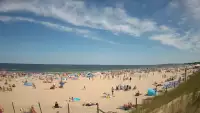 Kamera na plażę w Świnoujściu na żywo przepływające promy.