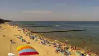 Kamera z widokiem na plażę i morze w Trzęsaczu - Powiat Gryficki