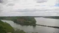 Widok z Kamery na styk rzeki Narew z Wisłą