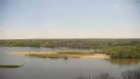 Widok z Kamery na styk rzeki Narew z Wisłą