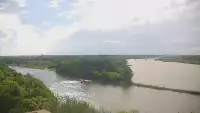 Widok z Kamery na styk rzeki Narew z Wisłą