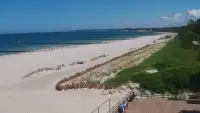 Obraz na żywo z plaży w Ustce, nadmorską promenadę i punkt widokowy