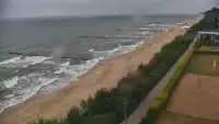 Ustronie Morskie widok z kamery na plażę