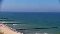 Ustronie Morskie widok z kamery na plażę