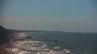 Ustronie Morskie widok z kamery na plażę