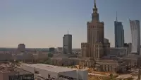 Obraz na Pałac Kultury i Nauki w Warszawie na żywo