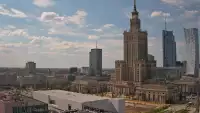 Obraz na Pałac Kultury i Nauki w Warszawie na żywo