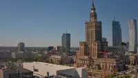 Obraz na Pałac Kultury i Nauki w Warszawie na żywo