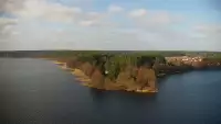 Widok na Jezioro Wdzydze na Kaszubach