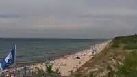 Łazy - widok na plażę w obrotowej kamery