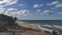 Łazy - widok na plażę w obrotowej kamery