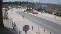 Widok na Wielką Krokiew z góry rozbiegu