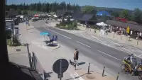 Widok na Wielką Krokiew z góry rozbiegu