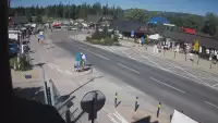 Widok na Wielką Krokiew z góry rozbiegu