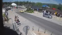 Widok na Wielką Krokiew z góry rozbiegu