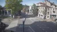 Zakopane - widok na skrzyżowanie ulic Zamoyskiego z Krupówkami.