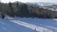 Widok z górnej stacji stoku Mały Rachowiec