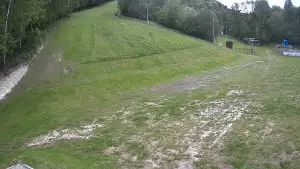 Biała Góra stok w Justynówce widok z kamery na orczyk NOWOŚĆ