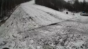 Biała Góra stok w Justynówce widok z kamery na orczyk NOWOŚĆ