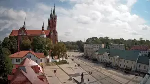 BIAŁYSTOK - widok z kamery na Archikatedrę NOWOŚĆ