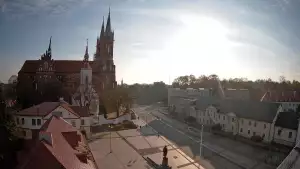 BIAŁYSTOK - widok z kamery na Archikatedrę NOWOŚĆ